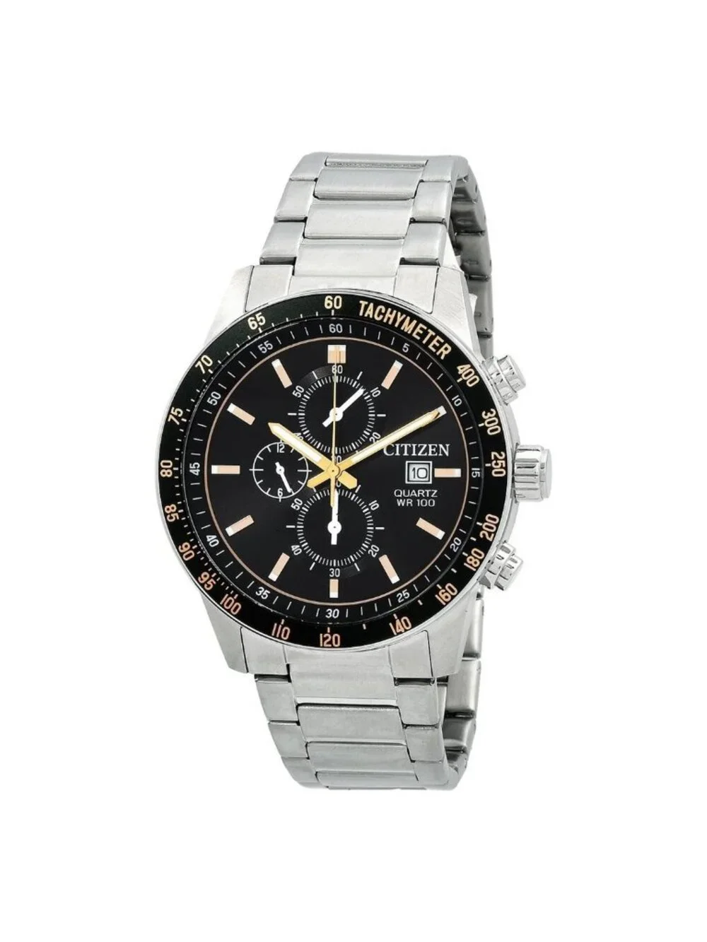 NWT Citizen Chronograph Quartz Black Dial Men's Watch